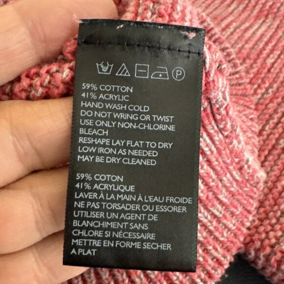 BDG Men's L Crew Sweater Pink Coral Gray Marled - Picture 11 of 14